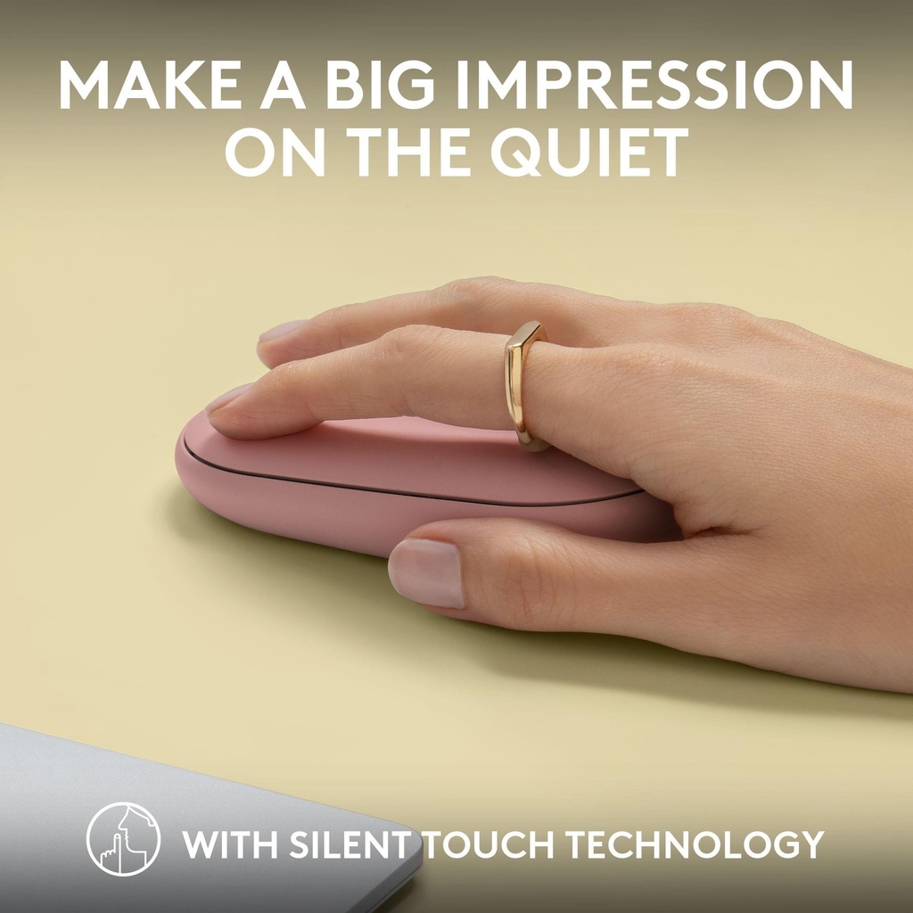 SOURIS LOGITECH M350s Pebble Mouse 2 Bluetooth * Rose