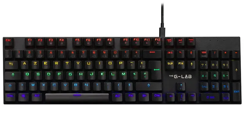 Clavier G-LAB KEYZ CARBON EX - Mécanique - Filaire - RGB (1).webp