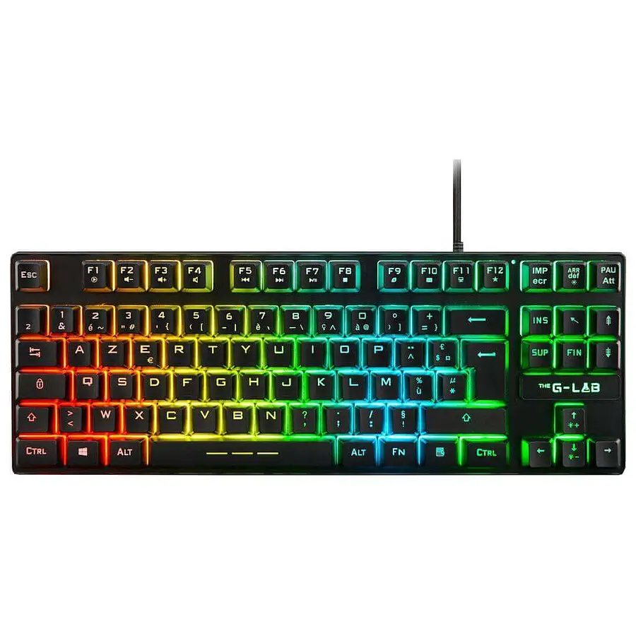 THE G-LAB KEYZ-CAESIUM-TKL Clavier GAMING Membrane TKL * Noir