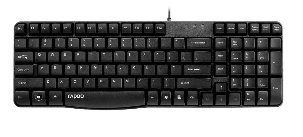 RAPOO N2400-Clavier filaire résistant aux projections liquides-Noir