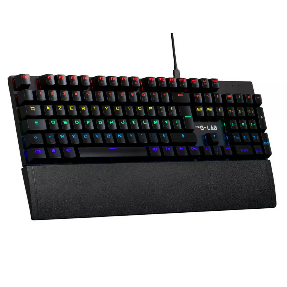 THE G-LAB KEYZ-CARBON-EX CLAVIER Mécanique RGB +Repose poignet