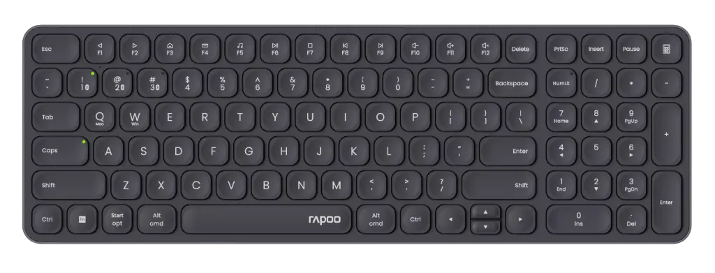 RAPOO CLAVIER E9310M Multi-Mode Wireless Keyboard - Dark Grey