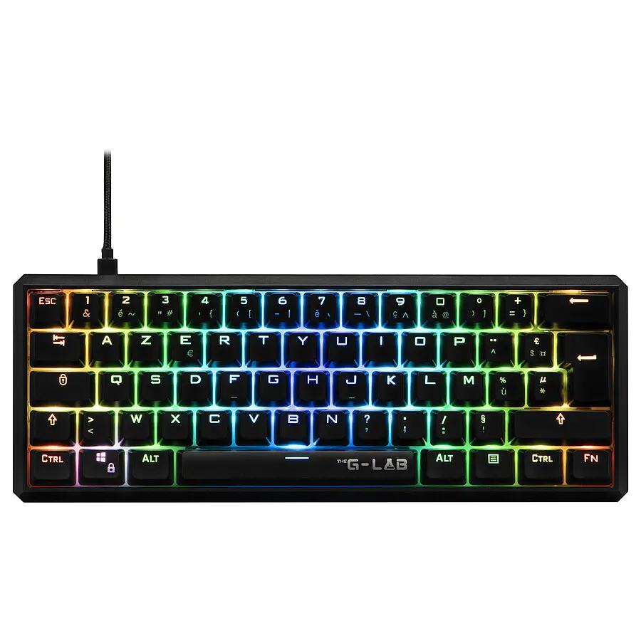 [BS_KEYZ_THALL_SM_F] THE G-LAB KEYZ-THALLIUM CLAVIER GAMING Filaire RGB 60% Switch Marron