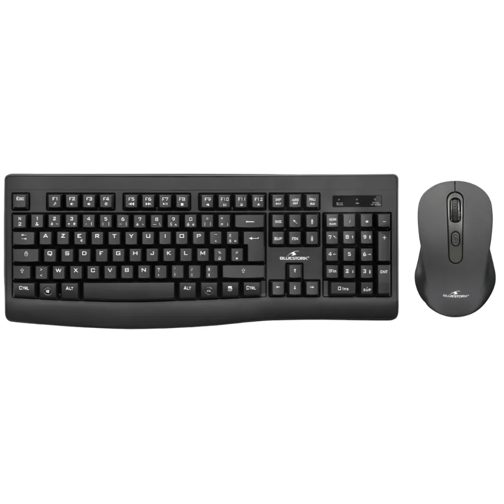 BLUESTORK PACK-WL-PC-BK Pack CLAVIER+SOURIS recharg. Grapheme * Noir