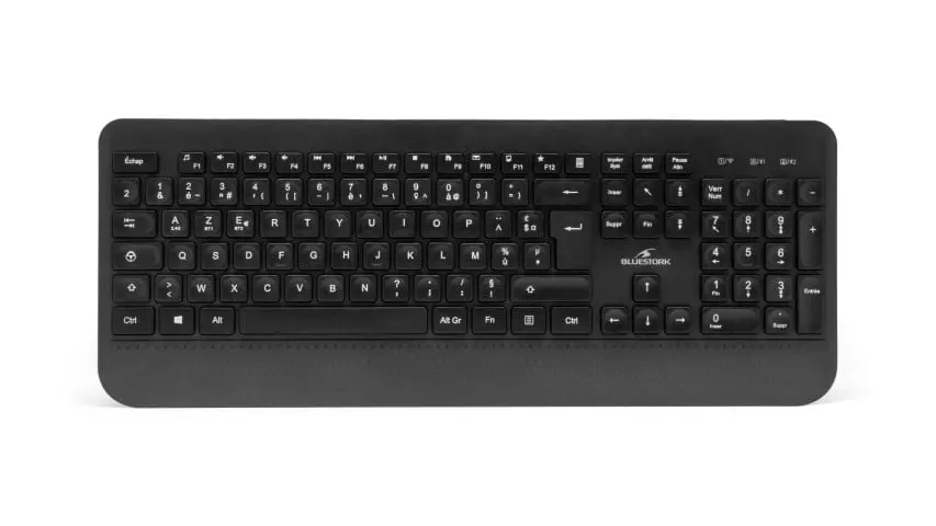 BLUESTORK BS-KB-OFFICE-R2/FR CLAVIER ss/fil RECHARGABLE 2.4G+BTO Noir