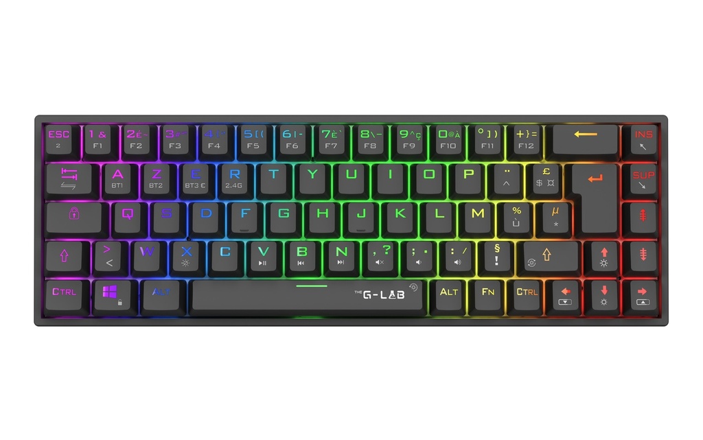 THE G-LAB KEYZ TITAN B WL/FR CLAVIER GAMING MECANIQUE RGB 65% 3 mode