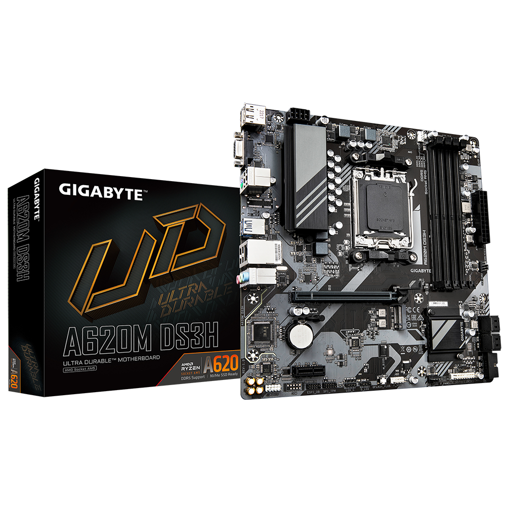 [CM_A620M_DS3H] CM GIGABYTE SOCK AM5 A620M DS3H 2DDR5 7600 PCIE16 M.2 HDMI/VGA/DP