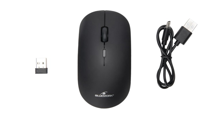 [BS_M_WL_OFF100_BK] BLUESTORK M-WL-OFFICE100 * SOURIS OPTIQUE rechargeable s/fil * NOIRE