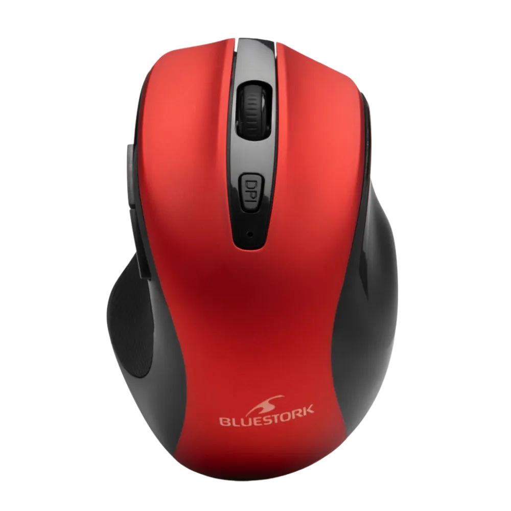 [BS_M_WL_OFF75_RED] BLUESTORK M-WL-OFFICE75 Souris 6b. s/fil Dual Bluetooth+USB * Rouge
