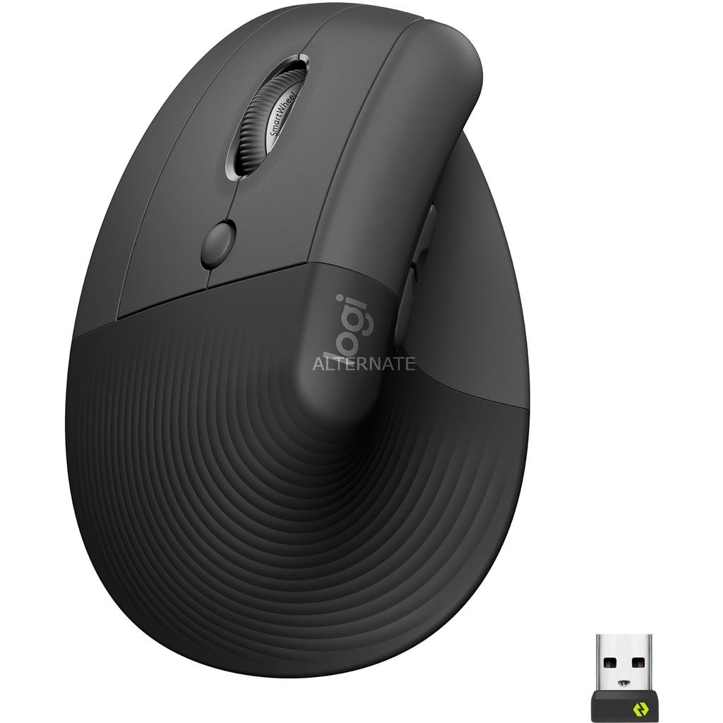 SOURIS LOGITECH LIFT Vertical Ergo s/fil+BTO Gaucher Gris 910-006474