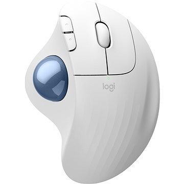 [SOU_LOG_M575SW] SOURIS LOGITECH M575s Ergo Trackball s/fil USB/BTO Blanc * 910-007030