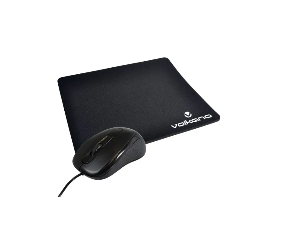 [VOL_VK_30025_BK] VOLKANO VK-30025-BK SLICK Bundle SOURIS OPTIQUE filaire USB +TAPIS