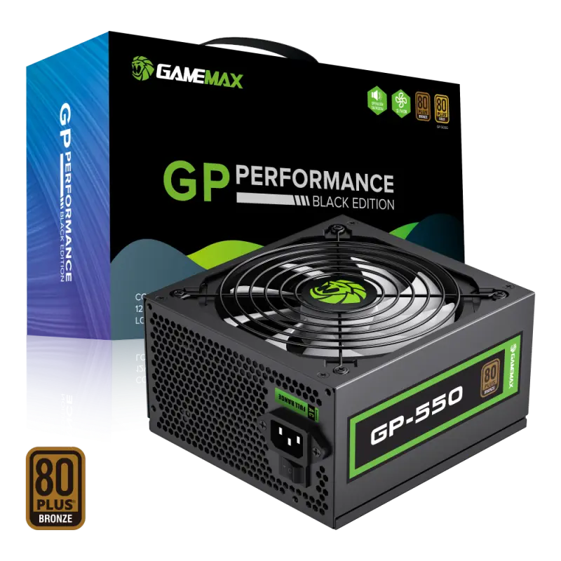 ALIMENTATION GameMAX GP-550 Performance 80+ Bronze ATX 14cm