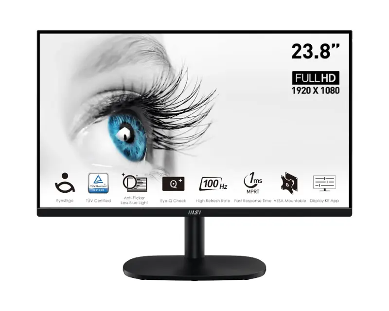 LED 23,8 wide * MSI Pro MP245V 4ms FHD 100Hz VGA/HDMI VESA 2ans