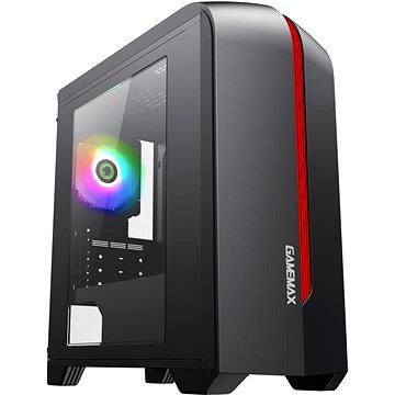 [BT_GM_CENT_BKRD] BOITIER GameMAX H601 CENTAURI MT/sans ALIM./M-ATX * Black/Red