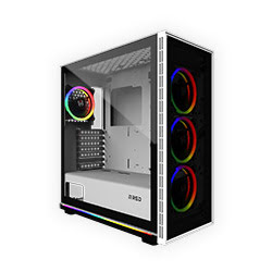 BOITIER M.RED WHITE DESTROYER Glass-G ARGB MR-005M * MT/ATX