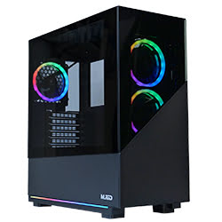 [BT_M.RED_01500371] BOITIER M.RED ELITE BLACK Rainbow ARGB MR-006 MT/ATX sans Alim.