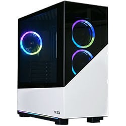 [BT_M.RED_01500372] BOITIER M.RED ELITE WHITE Rainbow ARGB MR-007 MT/ATX sans Alim.