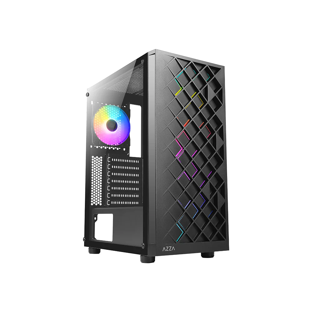 [BT_AZZA_CSAZ_B] BT Moyen ATX Azza Spectra RGB - vitrés (Noir) * CSAZ-280B