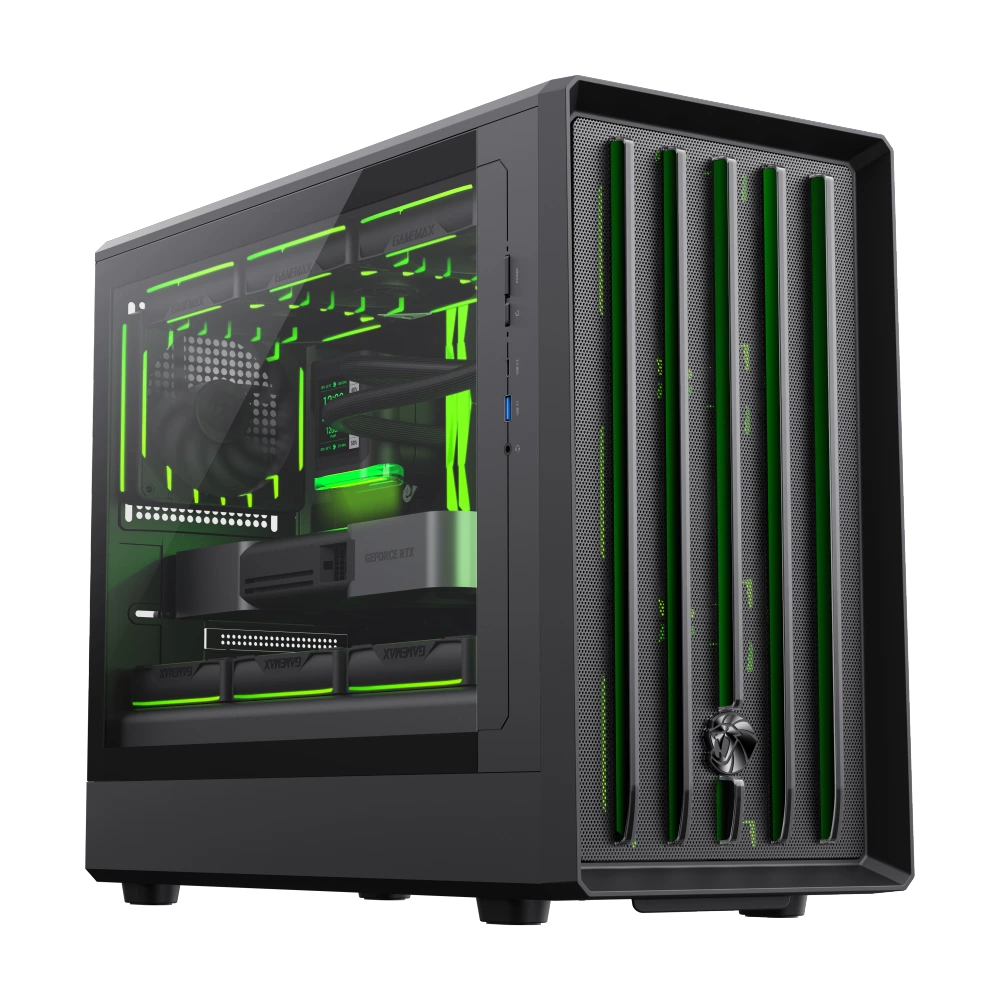 BOITIER GameMAX CLAW 360 Gaming MT/sans ALIM./M-ATX * Black