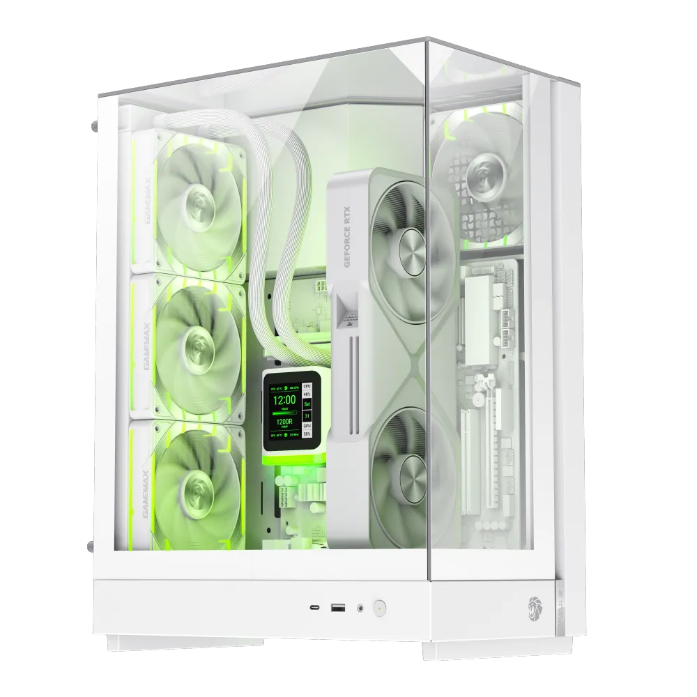 BOITIER GameMAX T20 Gaming MT/sans ALIM./M-ATX * White