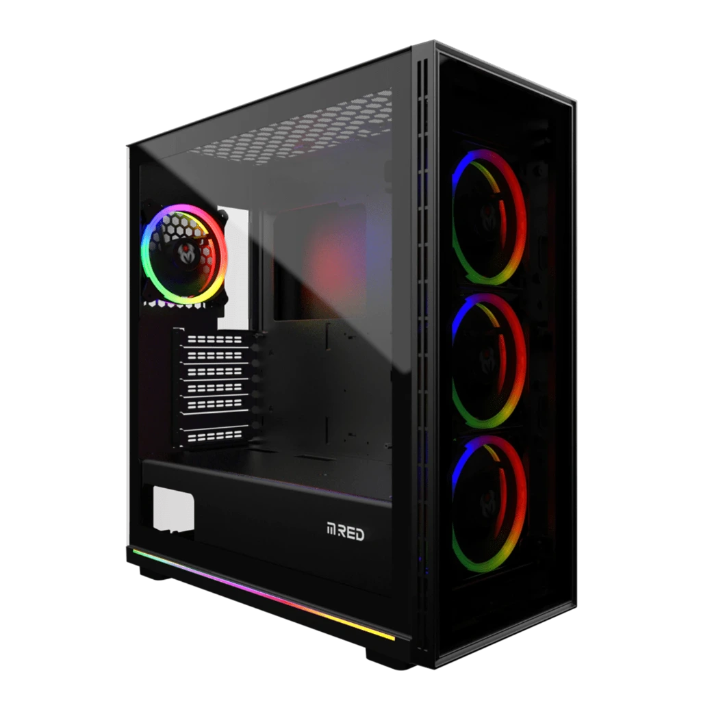 BOITIER M.RED BLACK DESTROYER Glass-G ARGB MRF-004M * MT/ATX