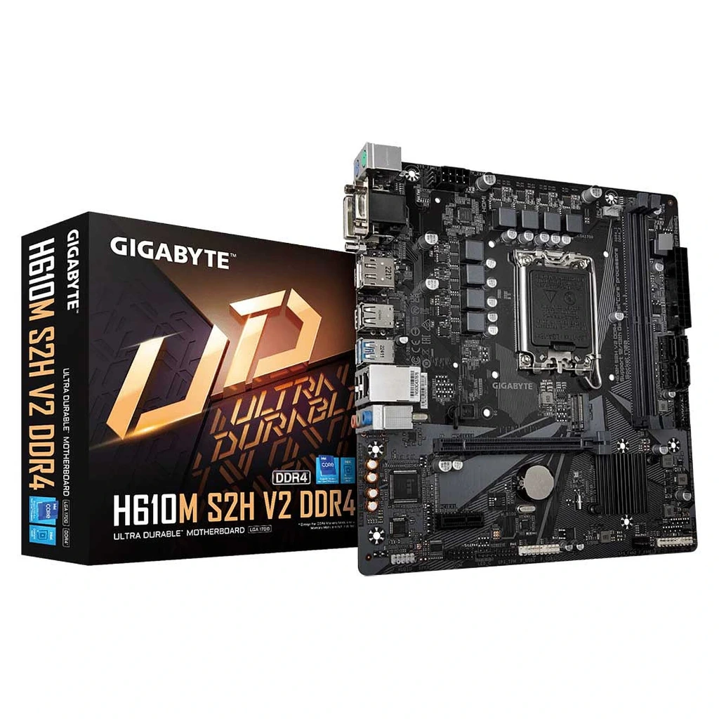 CM GIGABYTE H610M S2H V2 (s1700) 2DDR5 5600 PCIe16 VGA/DVI/HDMI mATX