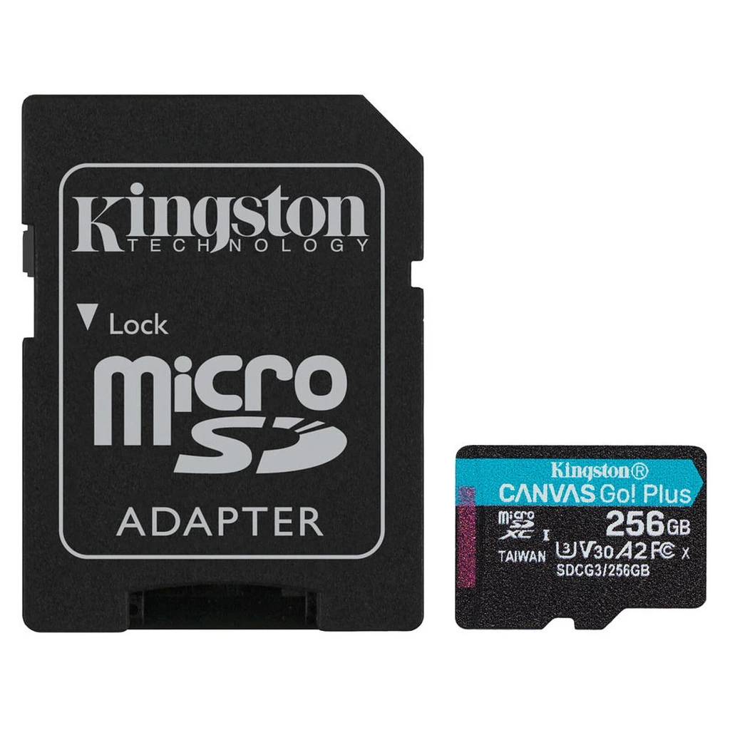 MicroSD 256Go Kingston UHS-I Canvas Go! Plus c10 U3 (TCP 4.00€ incl.)