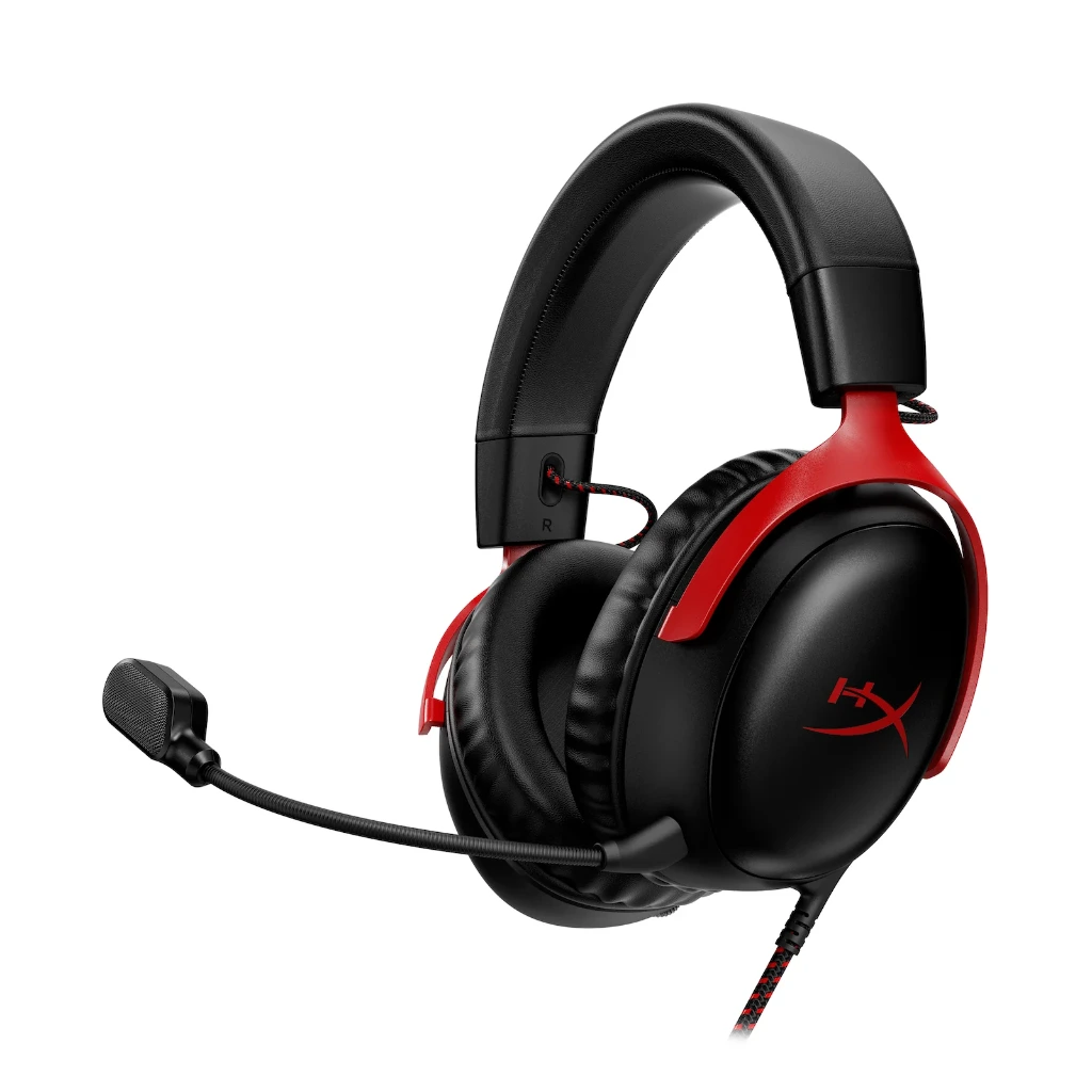 [727A9AA] HyperX Cloud III Casque gamer filaire, 7.1 Virtual Surround - Rouge