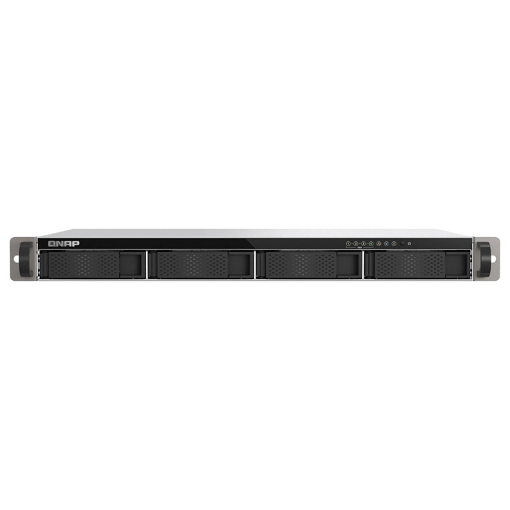 NAS QNAP TS-433-EU 1U Quad 2,0GHz 4Go 4xSATA3 2,5 GbE rackable