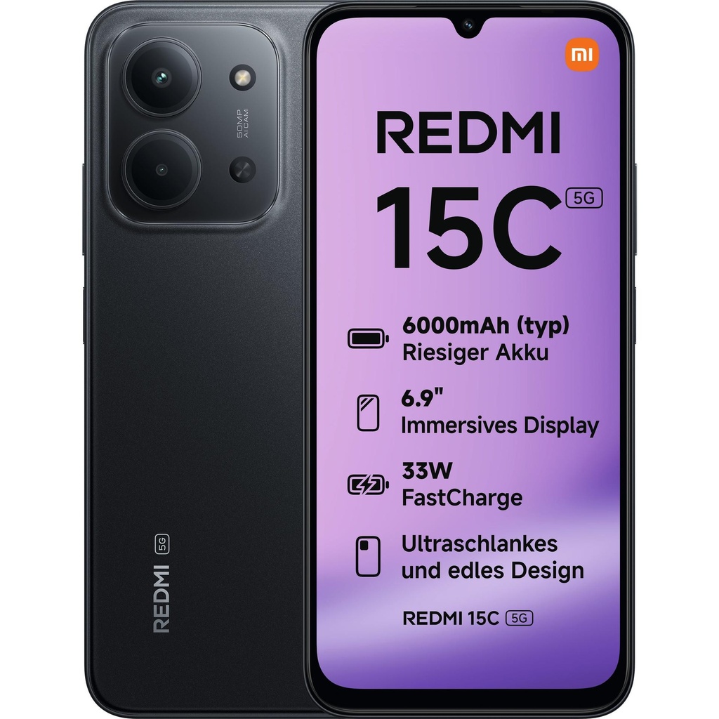 XIAOMI Redmi 15C 4G 6.9 NFC 4/128GB BLACK