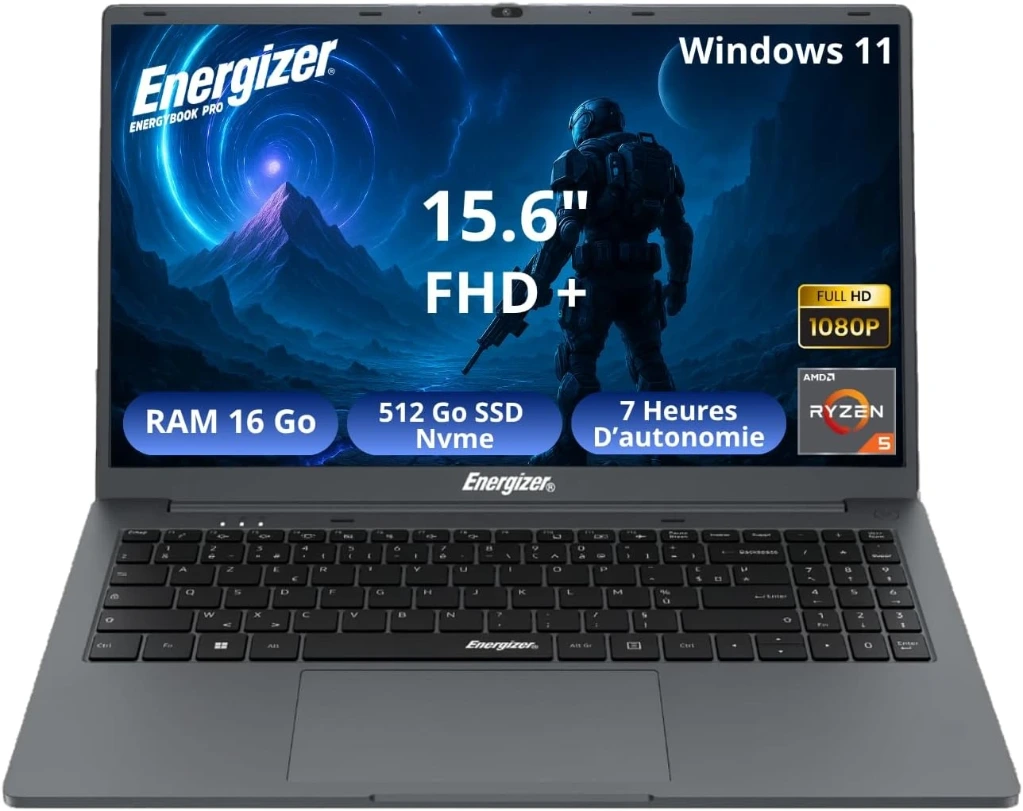 [POR_ENE_L15R35164A] ENERGIZER Laptop L15-R35-164AZ 15,6 FHD AMD R5-3500U 16/512Go W11