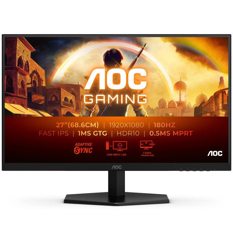 AOC 27G42E – ÉCRAN GAMING 27" FAST IPS / 180Hz / 1920x1080 / HDMI / NOIR