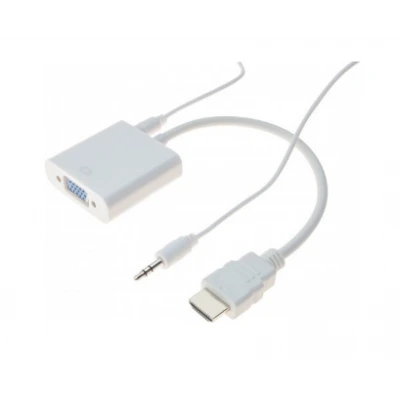 ADAPTATEUR HDMI (M) vers VGA (F) +Audio ECO Blanc * 051224