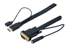 [CAB_HDMI_VGA+AUDIO] CONVERTISSEUR HDMI (M) vers VGA (M) +Audio câble 2m * 127849